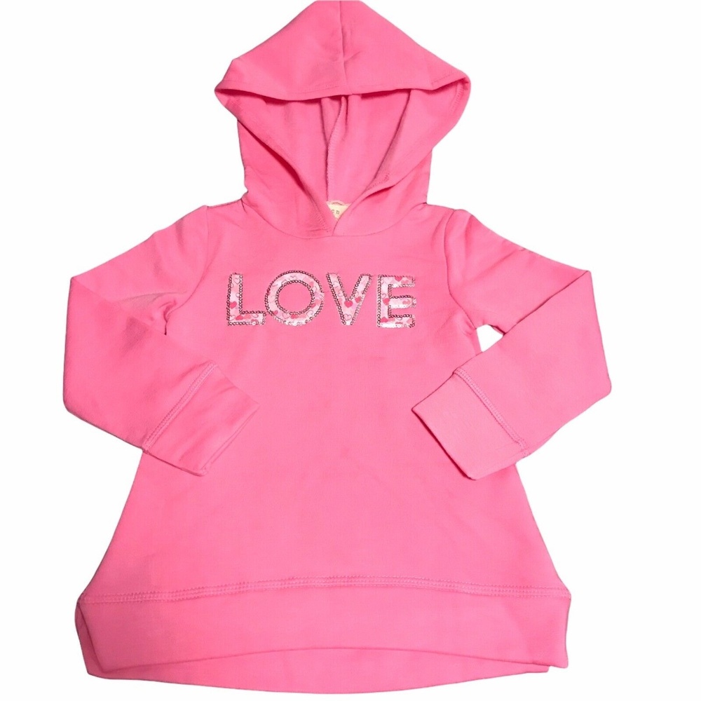 Btween Baby Girls Cute Fleece Heart Hoodie Leggings Set size 12 - 24 Months Pink - Picture 2 of 10